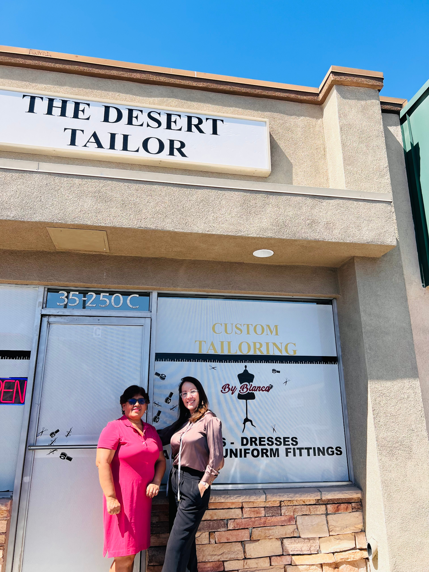 The Desert Tailor storefront in Cathedral City